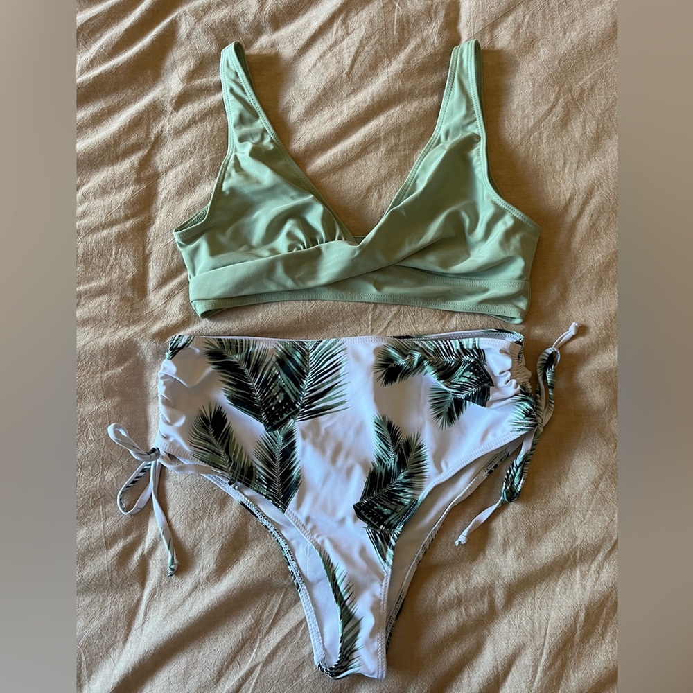 High waisted swim suit